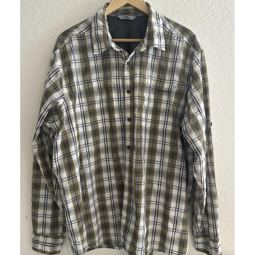 Wrangler Performance XL TG Plaid outdoor Button‎ Up Shirt Western Cowboy Rodeo